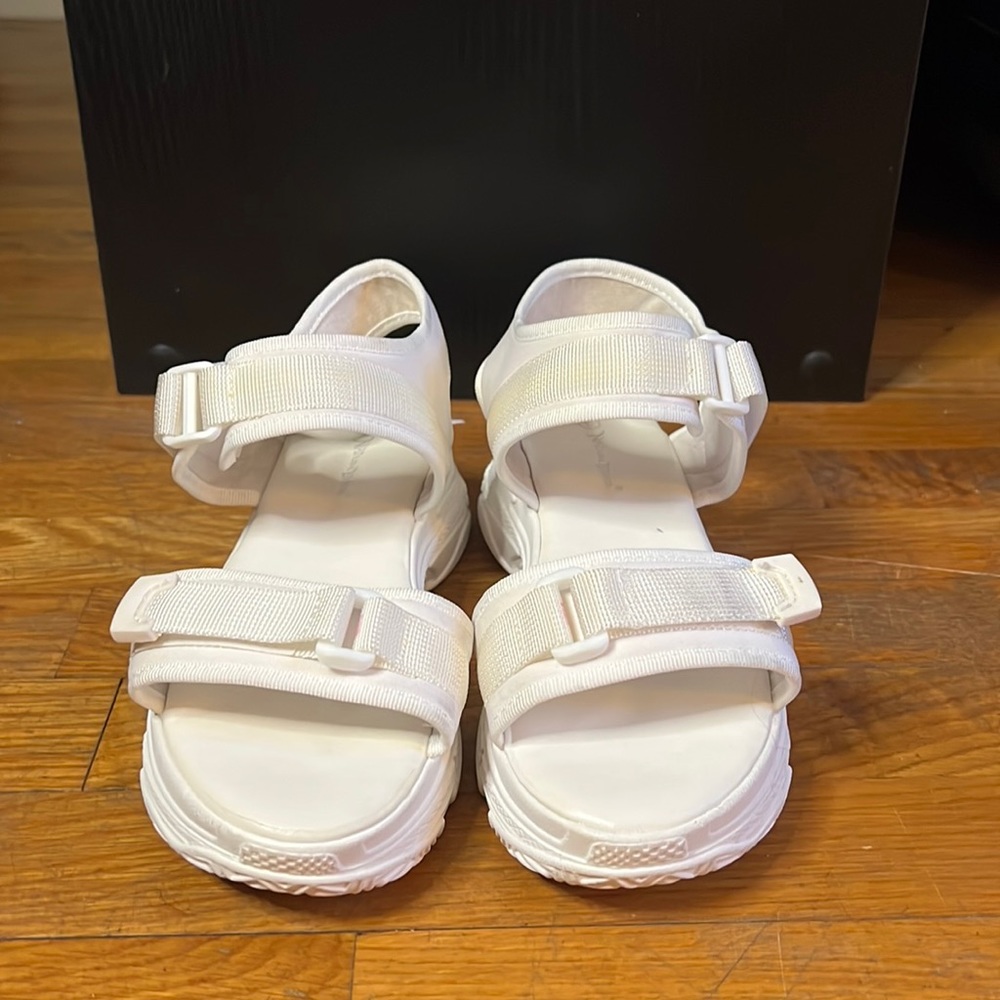 Comfortable white summer sandals